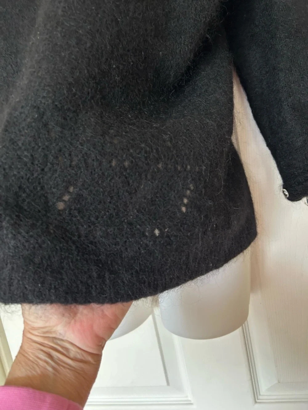 Sezane Black Mohair Wool Cardigan - Picture 7 of 11